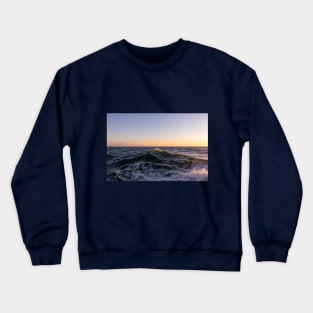 Turbulent Ocean Waves at Sunset Crewneck Sweatshirt